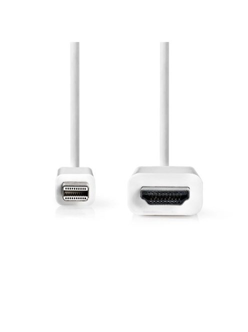 Nedis CCGL37600WT20 mini Displayport1.2 kábel, mini Display port dugó - HDMI dugó, 1080p, 2m