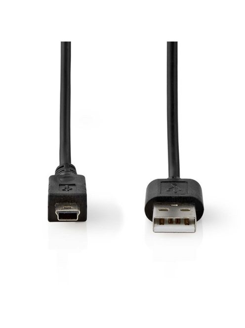 Nedis CCCGL60301BK20 USB mini 5p (mini USB)kábel, USB 2.0  USB-A dugó  USB mini 5p dugó, 480 Mbps. 2m
