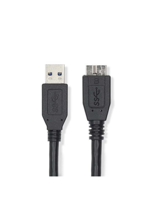 Nedis CCGL61500BK05 USB3.2 - micro-B (micro B) kábel, 5 Gbps, 0,5m, (USB3.1, USB3.0, USB2.0)