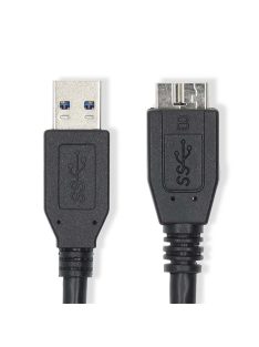   Nedis CCGL61500BK10 USB3.2 - micro-B (micro B) kábel, 5 Gbps, 1m, (USB3.1, USB3.0, USB2.0)