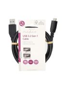 Nedis CCGL61500BK10 USB3.2 - micro-B (micro B) kábel, 5 Gbps, 1m, (USB3.1, USB3.0, USB2.0)