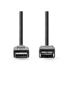 Nedis CCGL61010BK20 USB3.2 toldó / hosszabító kábel, USB A dugó - USB-A aljzat, 5 Gbps, 2m (USB3.1, USB3.0, USB2.0)