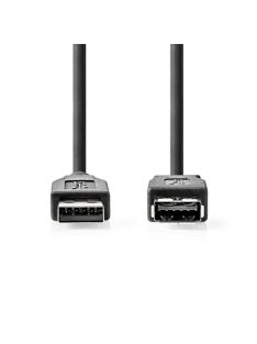   Nedis CCGL61010BK20 USB3.2 toldó / hosszabító kábel, USB A dugó - USB-A aljzat, 5 Gbps, 2m (USB3.1, USB3.0, USB2.0)