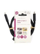 Nedis CCGL64750BK10 USB C - USB-C kábel, USB3.2 Gen 2, 240W, 20 Gbps, 1m, (USB3.1, USB3.0, USB2.0)