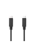 Nedis CCGL64750BK10 USB C - USB-C kábel, USB3.2 Gen 2, 240W, 20 Gbps, 1m, (USB3.1, USB3.0, USB2.0)