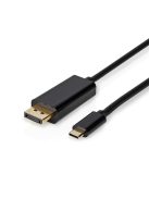 Nedis CCGL64352BK20 USB C (USB-C) - Displayport kábel, USB3.2 Gen 1, 4K@60Hz, 2m, (USB3.1, USB3.0, USB2.0)