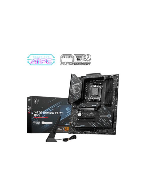 MSI Alaplap AM5 MAG X870 GAMING PLUS WIFI AMD X870, ATX