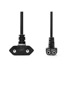   Nedis CEGL11075BK20 táp kábel IEC-320-C1, 90°-os szögben hajlított, 2m