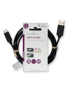 Nedis CCGL60600BK20 USB A - USB C (USB-C) kábel, USB2.0, 15W, hossz 2m