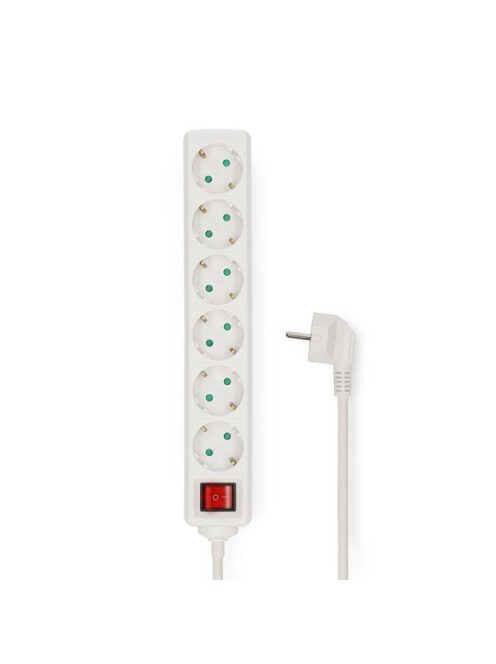 Nedis ESOC630F2WT 6 aljzatos kapcsolós (6-os) elosztó, 3 m, 3680 W, 16 A