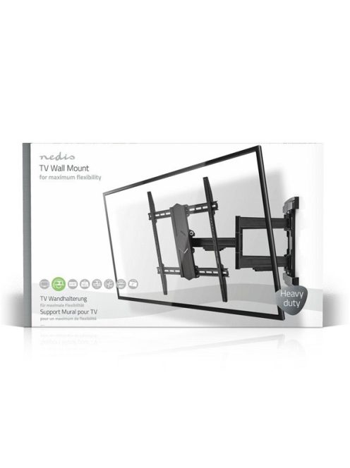 Nedis TVWM6570BK 43"- 100" LCD TV / monitor fali tartókonzol, maximum 70 kg, forgatható / dönthető, 3 forgáspont