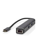 Nedis CCBW64210AT02 USB-C (USB C) dugó - 3x USB, HDMI, RJ45, 5 Gbps