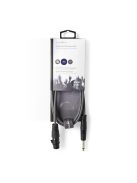 Nedis COTH15120GY15 félprofi audio kábel, 6,35mm mono jack dugó - 3p XLR aljzat, hossz 1,5m, rugalmas