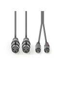 Nedis COTH15230GY30 félprofi audio kábel, 2x XLR aljzat - 2x RCA dugó, 3m