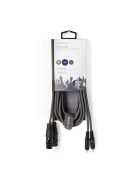 Nedis COTH15230GY30 félprofi audio kábel, 2x XLR aljzat - 2x RCA dugó, 3m