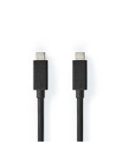 Nedis CCGL64020BK10 USB C - USB C (USB-C) kábel, USB 3.2 Gen 2, 100W, hossz 1m