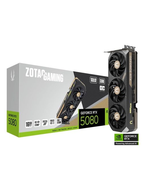 ZOTAC Videokártya PCI-Ex16x nVIDIA RTX 5080 SOC CORE 16GB GDDR7 OC