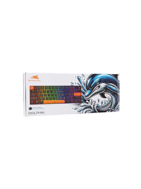 Baracuda DOLPHIN-B/BL-US, BGK-03121B/BL-US, fekete mechanikus gamer billentyűzet kék kapcsolóval, angol