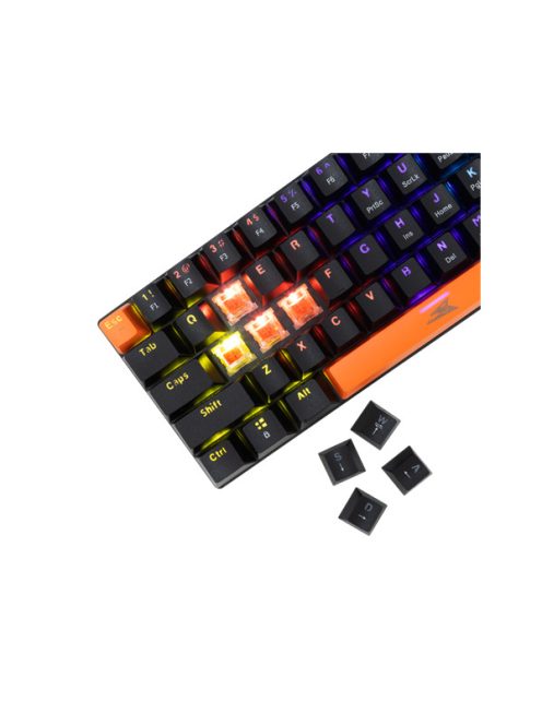 Baracuda DOLPHIN-B/R-US, BGK-03111B/R-US fekete mechanikus gamer billentyűzet piros kapcsolóval, angol