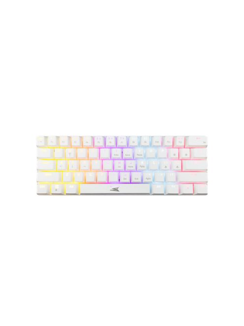 Baracuda DOLPHIN-W/R-US, BGK-03211W/R-US  fehér mechanikus gamer billentyűzet piros kapcsolóval, angol