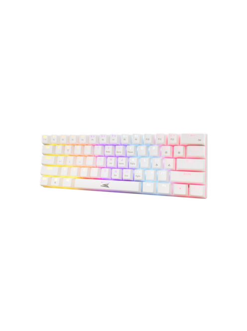 Baracuda DOLPHIN-W/R-US, BGK-03211W/R-US  fehér mechanikus gamer billentyűzet piros kapcsolóval, angol