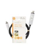 Nedis CCGL64655BK10 USB C (USB-C) - HDMI kábel, USB 3.2 Gen 1, 4K@60Hz, hossz 1m