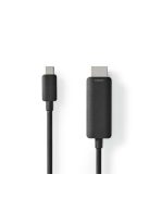 Nedis CCGL64655BK20 USB C (USB-C) - HDMI kábel, USB 3.2 Gen 1, 4K@60Hz, hossz 2m