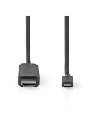 Nedis CCGL64655BK20 USB C (USB-C) - HDMI kábel, USB 3.2 Gen 1, 4K@60Hz, hossz 2m