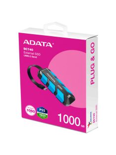 ADATA SSD Külső USB 3.2 1TB SC740, Kék