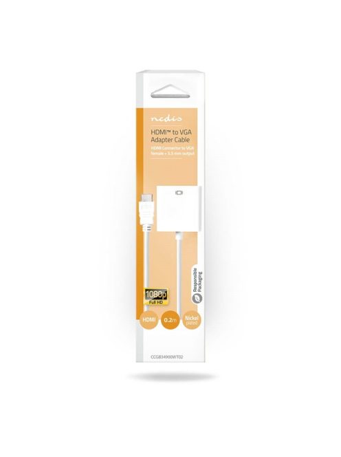 Nedis CCGB34900WT02 HDMI - VGA adapter