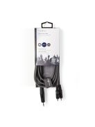 Nedis COTH22200GY15 félprofi audio kábel, 3,5mm sztero jack dugó - 2 x RCA dugó, 1.5m, rugalmas