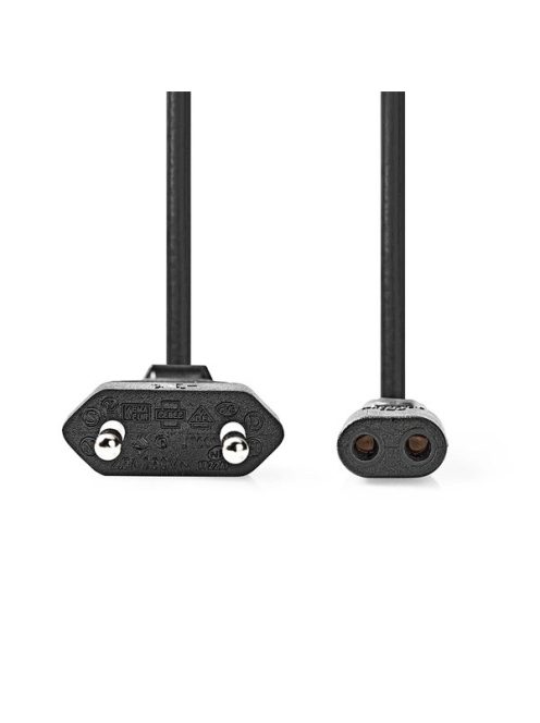 Nedis CEGL11062BK20 borotva táp kábel IEC-320-C1, 2 x 0.75 mm˛, hossz 2m