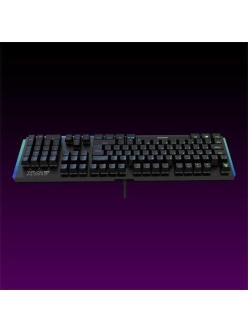 AVAX Vezetékes Billentyűzet FS01 USB, Fekete, Mechanikus, Brown Switch, HUN