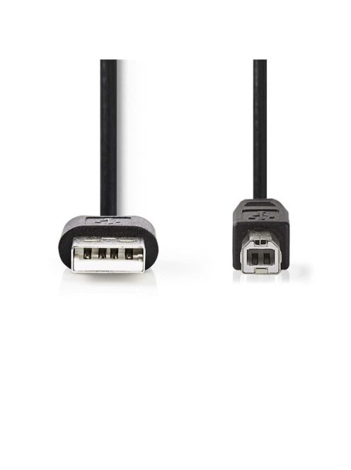 Nedis CCGL60101BK20 USB2.0, USB A - B kábel, 480Mbs, hossz 2m