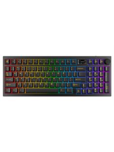   AVAX Vezetékes/Vezeték Nélküli Billentyűzet GM03 PRO USB, Fekete, Mechanikus, Brown Switch, HUN