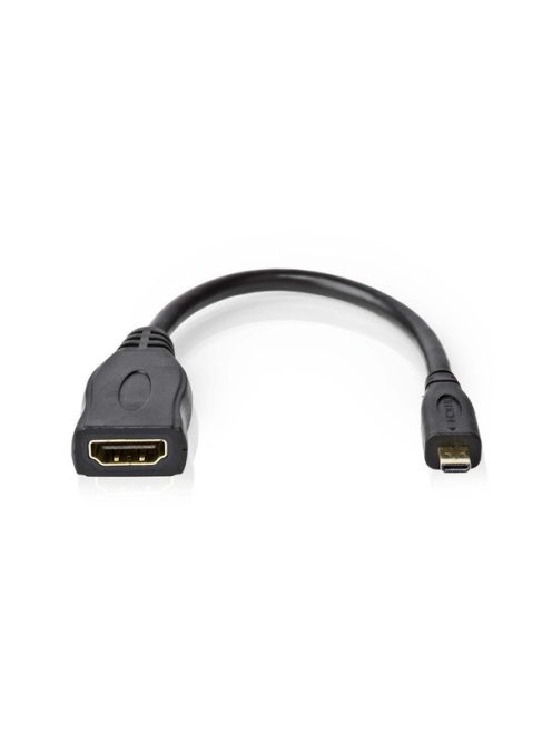 Nedis kábel CVGP34790BK02 micro HDMI - HDMI adapter, 4K@30Hz, 10.2 Gbps, 0.20 m