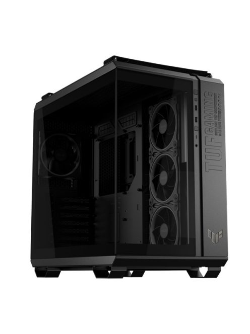 ASUS Ház TUF Gaming GT502, Tápegység nélkül, Fekete, Üvegfalú