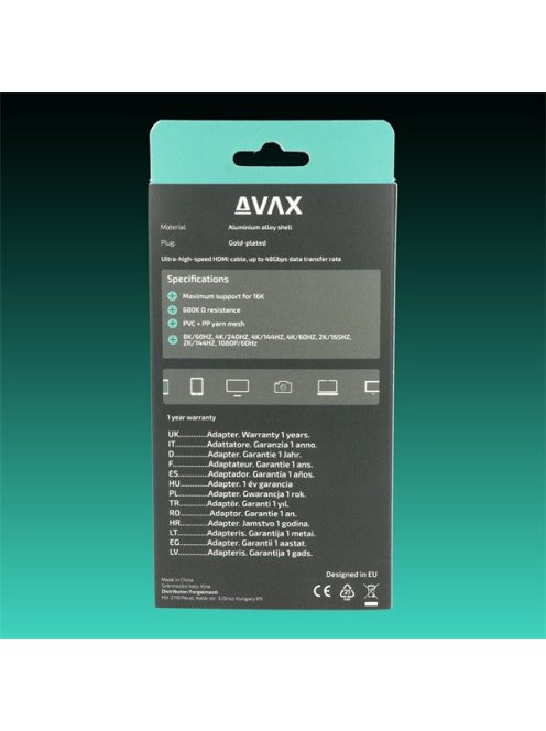 AVAX Kábel Display port - Display port 2méter