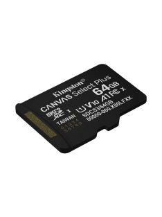   KINGSTON Memóriakártya MicroSDXC 64GB Canvas Select Plus Gen3 100R A1 Adaprer nélkül