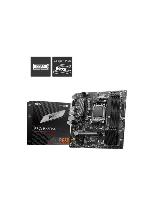 MSI Alaplap AM5 PRO B650M-P AMD B650, mATX