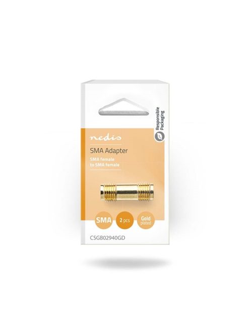 Nedis CSGB02940GD SMA toldó adapter, réz, aranyozott, 2db/csomag
