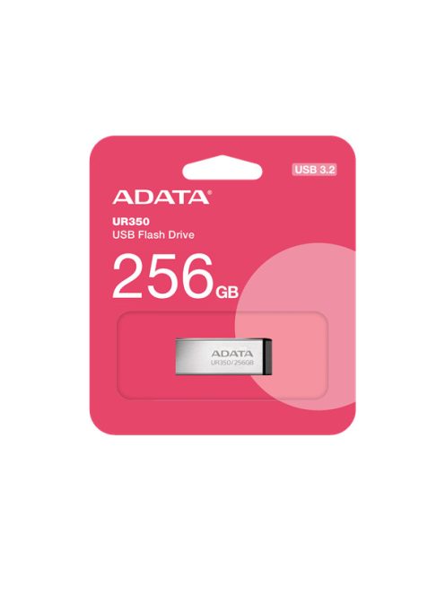 ADATA Pendrive 256GB, UR350 USB 3.2, fémházas, fekete