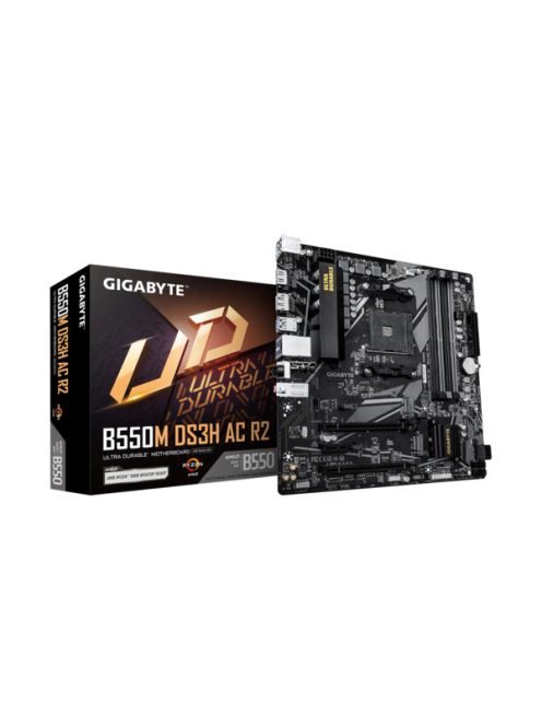 GIGABYTE Alaplap AM4 B550M DS3H AC R2 AMD B550, mATX