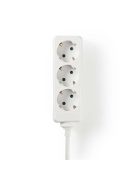 Nedis EXSO315F1WTB földelt 3 aljzatos elosztó, 1,5m, H05VV-F 3G1,5mm2, 3680 W | 16 A