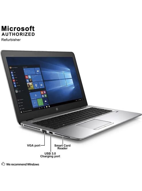 HP EliteBook 850 G3 / i5-6200U / 8GB / 256 SSD / CAM / FHD / US / Integrált / B /  használt laptop