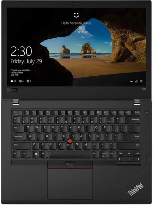 Lenovo ThinkPad T480 / i5-8350U / 8GB / 256 NVME / CAM / FHD / US / Integrált / B / Win 11 Professional 64-bit használt laptop új akkumulátorral